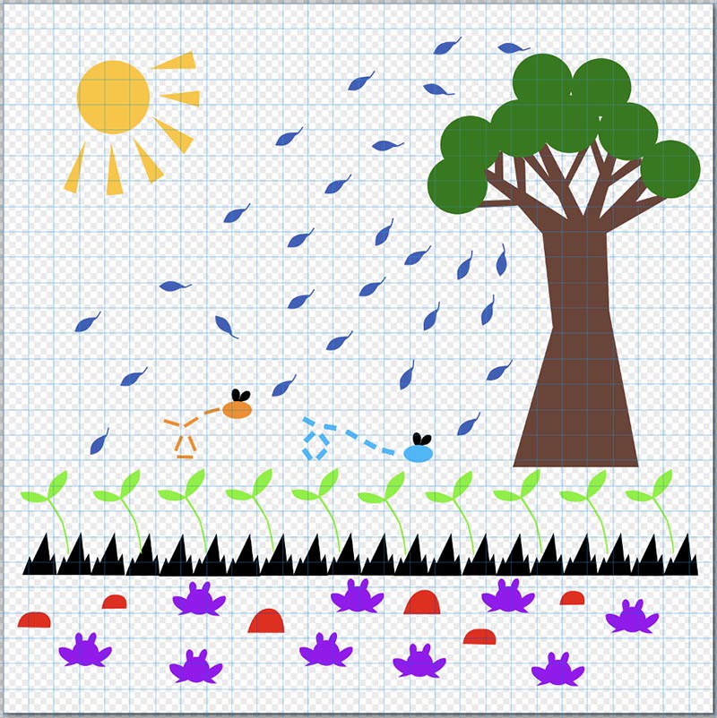 Colored in version of the sketch