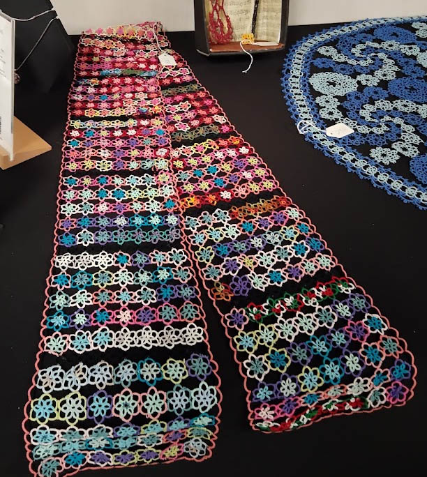 Scarf on display at 2023 Palmetto Tat Days